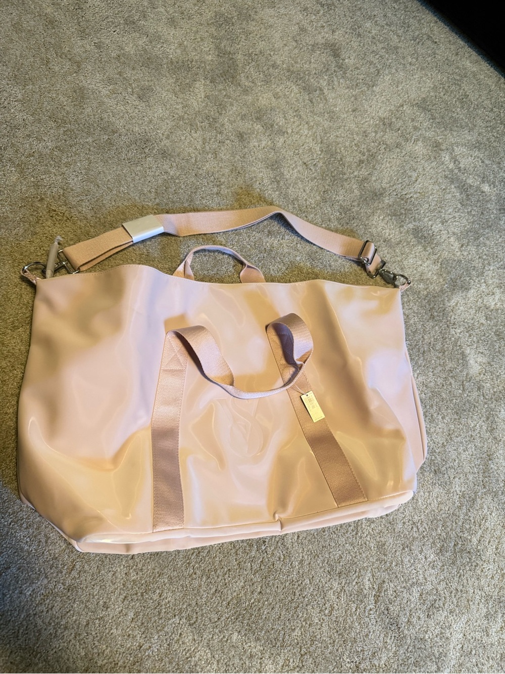 Victoria's Secret Blush Pink Travel Tote with Detachable Strap